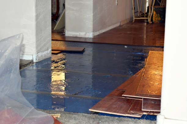 Professional Sewage Cleanup technician working in Marinette, WI
